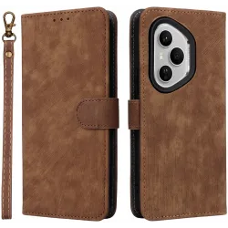 Coque portefeuille Phonesta Vintage Skin pour HONOR 400 Pro - Marron