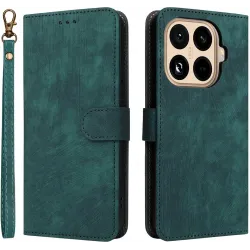 Coque portefeuille Phonesta Vintage Skin pour Xiaomi 15T Pro - Vert