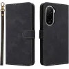 Coque portefeuille Phonesta Vintage Skin pour Xiaomi Poco M7 - Noir