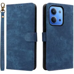 Coque portefeuille Phonesta Vintage Skin pour Xiaomi Redmi 15C / Xiaomi Poco C85 - Bleu
