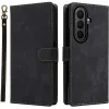 Coque portefeuille Phonesta Vintage Skin pour Samsung Galaxy Z Fold 7 - Noir
