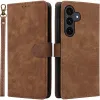 Coque portefeuille Phonesta Vintage Skin pour Samsung Galaxy S25 FE - Marron