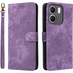 Coque portefeuille Phonesta Vintage Skin pour Oppo A5x - Violet