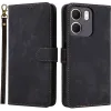 Coque portefeuille Phonesta Vintage Skin pour Oppo A5x - Noir