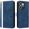 Coque portefeuille Phonesta Vintage Skin pour Oppo Reno14 F/FS - Bleu