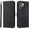 Coque portefeuille Phonesta Vintage Skin pour Oppo Reno14 F/FS - Noir