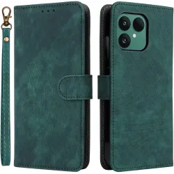 Coque portefeuille Phonesta Vintage Skin pour Fairphone 6 - Vert