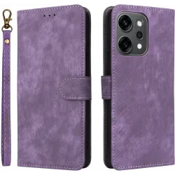 Coque portefeuille Phonesta Vintage Skin pour Oppo Reno14 - Violet