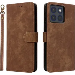 Coque portefeuille Phonesta Vintage Skin pour Motorola Edge 70 - Marron