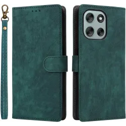 Coque portefeuille Phonesta Vintage Skin pour Motorola Moto G56 - Vert
