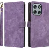 Coque portefeuille Phonesta Vintage Skin pour Motorola Moto G56 - Violet