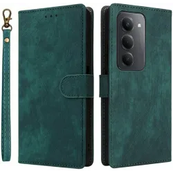 Coque portefeuille Phonesta Vintage Skin pour Xiaomi Redmi 15 - Vert