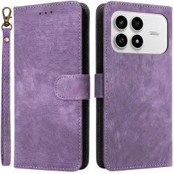 Coque portefeuille Phonesta Vintage Skin pour Xiaomi Poco F8 Pro - Violet