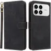 Coque portefeuille Phonesta Vintage Skin pour Xiaomi Poco F8 Pro - Noir