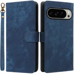 Coque portefeuille Phonesta Vintage Skin pour Google Pixel 10 Pro XL - Bleu