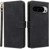 Coque portefeuille Phonesta Vintage Skin pour Google Pixel 10 Pro XL - Noir