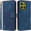 Coque portefeuille Phonesta Vintage Skin pour Motorola Moto G86 - Bleu