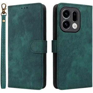 Coque portefeuille Phonesta Vintage Skin pour Oppo Find X9 - Vert