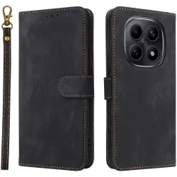 Coque portefeuille Phonesta Vintage Skin pour Xiaomi Redmi Note 15 4G/5G / Xiaomi Poco M8 - Noir