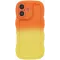Coque arrière en silicone Phonesta Wavy Gradient pour Apple iPhone 16 - Orange/Jaune