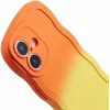 Coque arrière en silicone Phonesta Wavy Gradient pour Apple iPhone 16 - Orange/Jaune 6