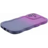 Coque arrière en silicone Phonesta Wavy Gradient pour Apple iPhone 16 - Violet 5