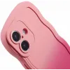 Coque arrière en silicone Phonesta Wavy Gradient pour Apple iPhone 16 - Rose 6
