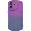Coque arrière en silicone Phonesta Wavy Gradient pour Apple iPhone 16 Plus - Violet