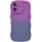 Coque arrière en silicone Phonesta Wavy Gradient pour Apple iPhone 16 Plus - Violet