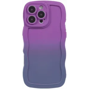 Coque arrière en silicone Phonesta Wavy Gradient pour Apple iPhone 16 Pro - Violet
