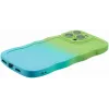 Coque arrière en silicone Phonesta Wavy Gradient pour Apple iPhone 16 Pro Max - Vert/Bleu 5