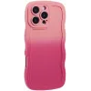 Coque arrière en silicone Phonesta Wavy Gradient pour Apple iPhone 16 Pro Max - Rose 2