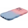 Coque arrière en silicone Phonesta Wavy Gradient pour Apple iPhone 16 Pro Max - Rose/Bleu 5