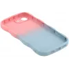 Coque arrière en silicone Phonesta Wavy Gradient pour Apple iPhone 17e/16e - Rose/Bleu 6