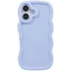 Coque arrière en silicone Phonesta Wavy pour Apple iPhone 16 - Violet