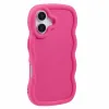 Coque arrière en silicone Phonesta Wavy pour Apple iPhone 16 Plus - Hot Pink 2