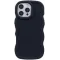 Coque arrière en silicone Phonesta Wavy pour Apple iPhone 16 Pro - Noir