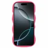 Coque arrière en silicone Phonesta Wavy pour Apple iPhone 16 Pro Max - Hot Pink 3