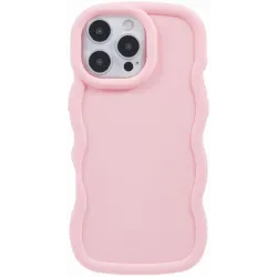 Coque arrière en silicone Phonesta Wavy pour Apple iPhone 16 Pro Max - Rose