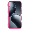 Coque arrière en silicone Phonesta Wavy pour Xiaomi 14T - Hot Pink 1