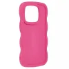 Coque arrière en silicone Phonesta Wavy pour Xiaomi 14T - Hot Pink 2