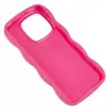 Coque arrière en silicone Phonesta Wavy pour Xiaomi 14T - Hot Pink 3