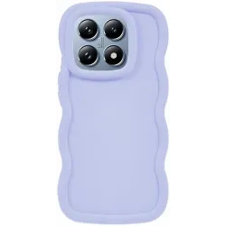 Coque arrière en silicone Phonesta Wavy pour Xiaomi 14T - Violet