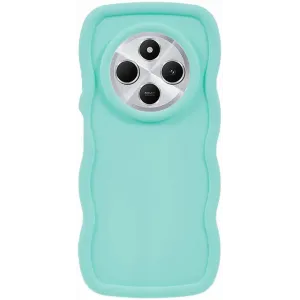 Coque arrière en silicone Phonesta Wavy pour Xiaomi Redmi 14C / Xiaomi Poco C75 - Vert menthe