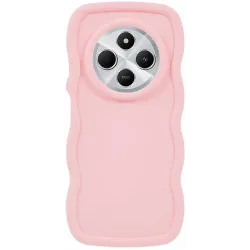 Coque arrière en silicone Phonesta Wavy pour Xiaomi Redmi 14C / Xiaomi Poco C75 - Rose