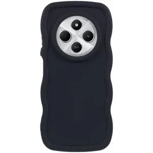 Coque arrière en silicone Phonesta Wavy pour Xiaomi Redmi 14C / Xiaomi Poco C75 - Noir