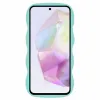 Coque arrière en silicone Phonesta Wavy pour Samsung Galaxy A36/A56 - Vert menthe 2