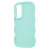 Coque arrière en silicone Phonesta Wavy pour Samsung Galaxy S24 FE - Vert menthe 2