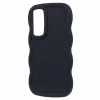 Coque arrière en silicone Phonesta Wavy pour Samsung Galaxy S24 FE - Noir 3