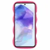 Coque arrière en silicone Phonesta Wavy pour Samsung Galaxy S25/S24 - Hot Pink 2